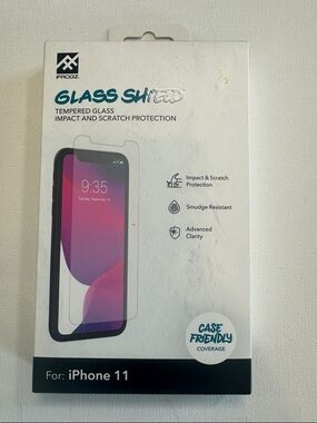Glass Shield Tempered Glass Screen Protector for iPhone 11 - Black